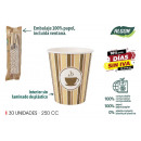 set of 30 cardboard coffee cups 250ccm algon