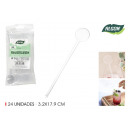 set of 24 algon plastic drink stirrers