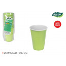 set of 25 two-tone blgreen 250 cotton cups