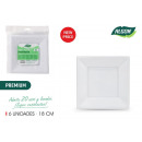 set of 6 plate premium plastic quadratic.18