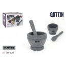 mortar with plastic mallet 11x9cm quttin