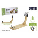 bamboo ham holder rotating swivel quttin