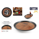 anti-slip waiter tray wood 41cm