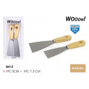 set of 2 spatulas m/wood wooow