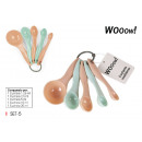 measuring spoons 5 pieces plastic wooow