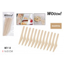 set of 12 wooden disposable knives wooow