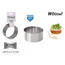 round stainless steel plater 10x4.5cm wooow