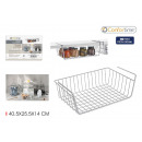 basket for kitchen shelf gray 40.5cm confortime