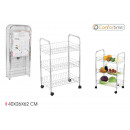 chrome metal greengrocer 3 floors 62cm comfort