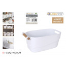 multipurpose basket with wooden handles 14.5x27 co