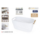 multipurpose basket with wooden handles 21.5x40 co