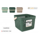 plastic multipurpose basket 27x27x21cm comfort