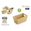 bamboo storage basket 25x15x12cm confortime