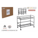 2-level folding shelf 67x30x44.8 comfort