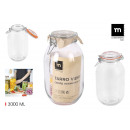 airtight glass clip jar 3000ml the medi