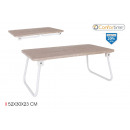 table en bois pliée.met.blanc 52x30x23 confortim