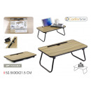 metal folding wooden table 52.5x30x21.5 comfort