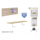 natural mdf shelf with support.60x23.5x1.5 comfort