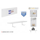 white mdf shelf with support.60x23.5x1.5 comfort