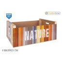 glossy wood box 58x39x21 nature confortime
