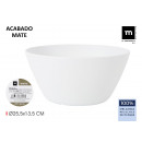 matte white melamine salad bowl 25.5x13.5c the med