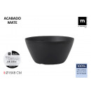 matte black melamine bowl 15x8cm la mediterranea