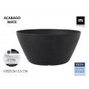 matte black melamine salad bowl 25.5x13.5c the med