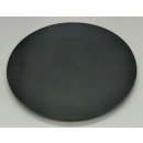 plate plain matte melamine black 25.5cm la mediter