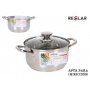 20cm 4l induction steel saucepan with reslar lid