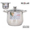 24cm 8l induction steel pot with reslar lid