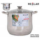 28cm 14l induction steel pot with reslar lid