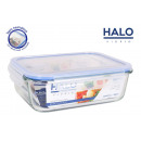 rectangular lunch box with herm lid 23x17.5cm halo