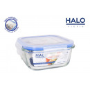 square lunch box with airtight lid 14x14cm ha