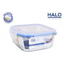 square lunch box with airtight lid 16x16cm ha