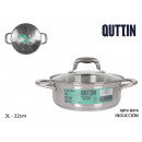 induction steel saucepan 22cm /3l/0.8mm + with lid