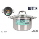 induction steel pot 22cm /5.5l/0.8mm + with t new