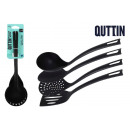 set of 4 black quttin nylon utensils