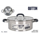 induction steel saucepan 24cm /4l/0.8mm + with lid