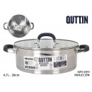 induction steel saucepan 26cm /4.7l/0.8mm + with t