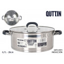 induction steel saucepan 28cm /6.7l/0.8mm + with t