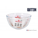 mixer glass bowl 21cm 2.5l quttin