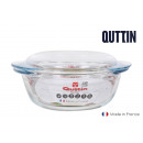 round glass pan with lid 1.6 + 0.5l quttin
