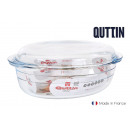 oval glass saucepan with lid 3l + 1l quttin