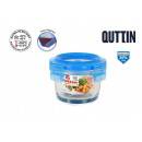 round lunch box with airtight lid new blue 9x6.