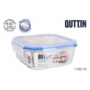 quadratic lunchbox with airtight lid18.5x18.5cm