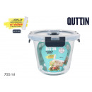round lunch box with lid empty 13.5cm quttin