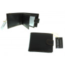 Fekete pénztárca barna bélés 12x9,5 cm (c03-196