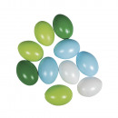 Großhandel Dekoration: Plastik Eier, 6cm ø, blaugrün, 10 0 Stück