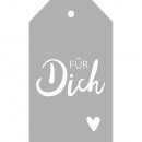 mayorista Joyas y relojes: Plantilla de estampado colgante Für Dich , 1 pieza