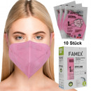 Famex FFP2 respirator face mask pink